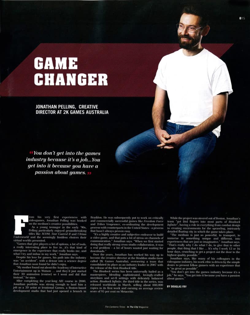 AIE Graduate | Jonathan Pelling | 2K Creative Director