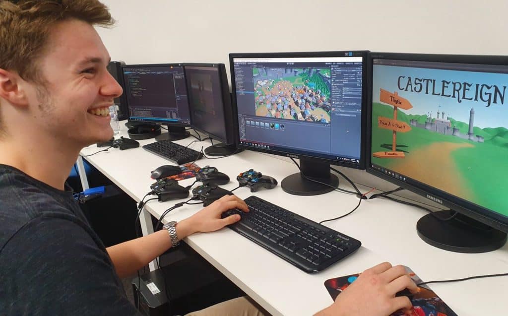 Blake is studying game design at AIE