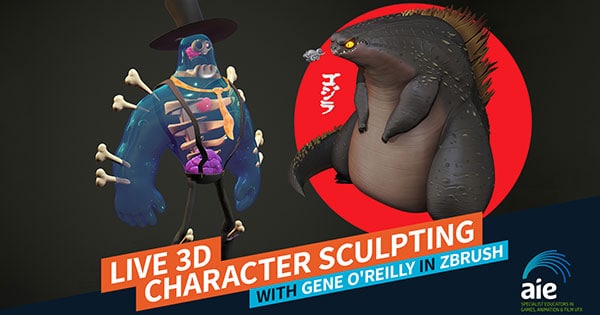 Live 3D Character Sculpting with Gene O'Reilly Feature Image | AIE Workshop
