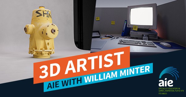 3D Artist: AIE with William Minter Feature Image | AIE Livestream