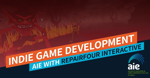 AIE Livestream | Indie Game Development: AIE with RepairFour Interactive | Feature Image
